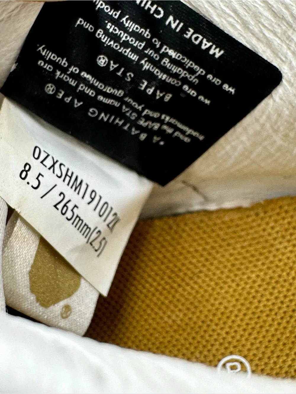 BAPE Sta Wear Away Paint Sneakers Men’s US 8.5‎ A Bathing Ape Streetwear